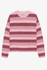 Catwalk Junkie T-Shirt Long Sleeve 'Striped' - Rhubarb - Catwalk Junkie