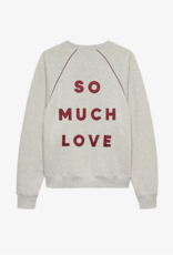 Catwalk Junkie Sweater 'Graphic With Piping' - Light Grey Melange - Catwalk Junkie