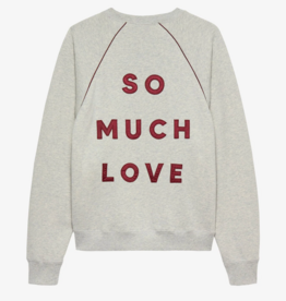 Catwalk Junkie Sweater 'Graphic With Piping' - Light Grey Melange - Catwalk Junkie