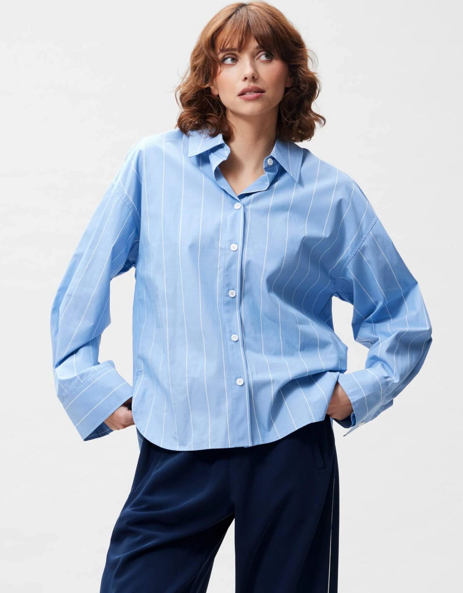 Catwalk Junkie Blouse 'Double Placket' - Riviera - Catwalk Junkie