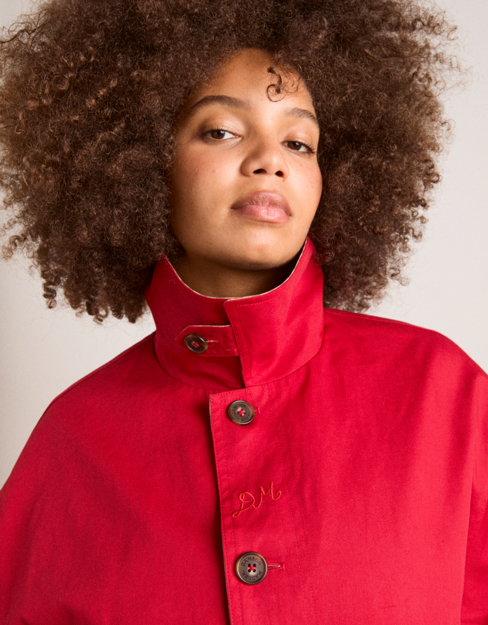 Damson Madder Trench Reversible  'Anja' - Tan/Red - Damson Madder