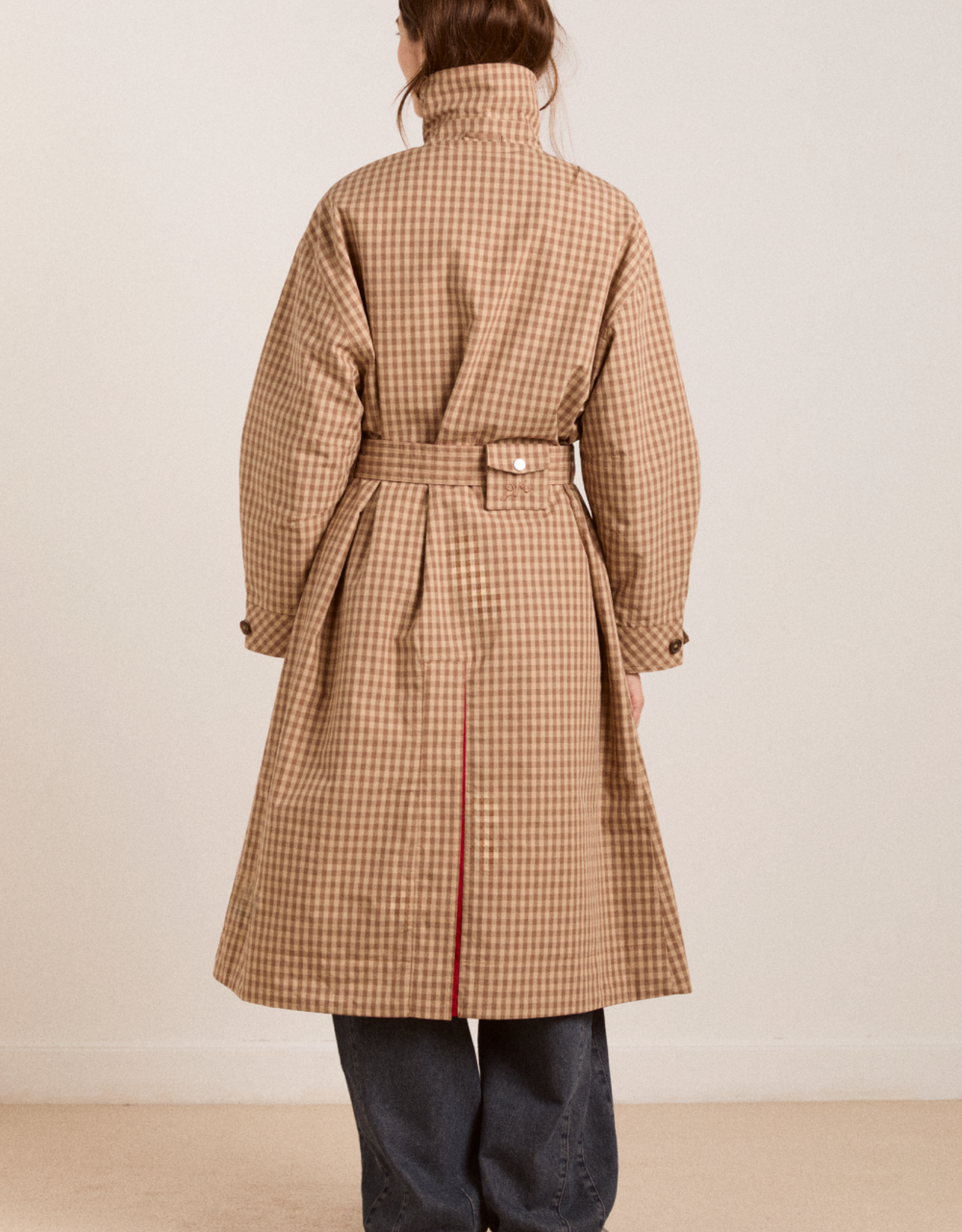 Damson Madder Trench Reversible  'Anja' - Tan/Red - Damson Madder