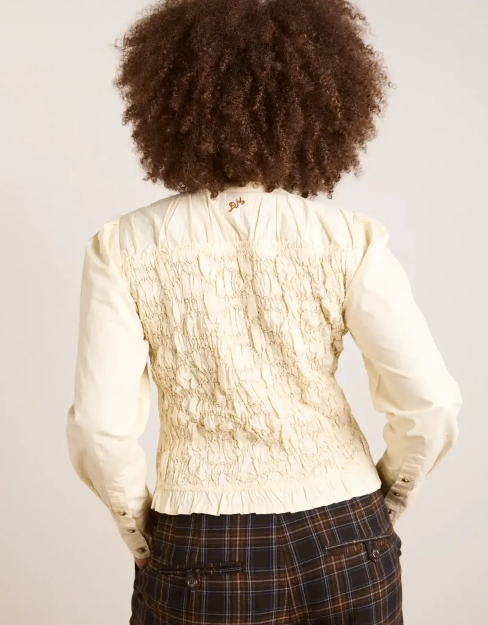 Damson Madder Blouse Smocked 'Elliana' - Butter  - Damson Madder