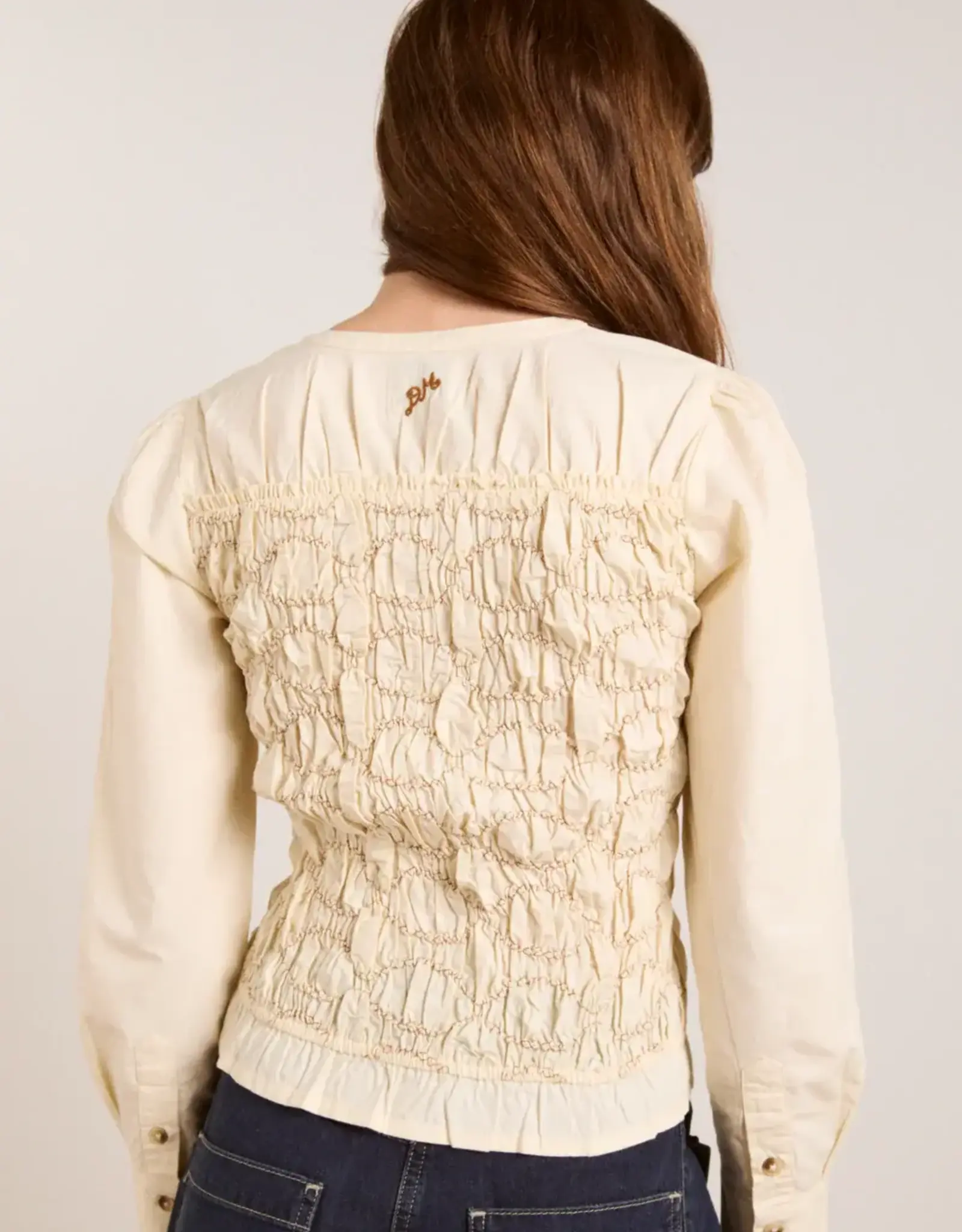 Damson Madder Blouse Smocked 'Elliana' - Butter  - Damson Madder