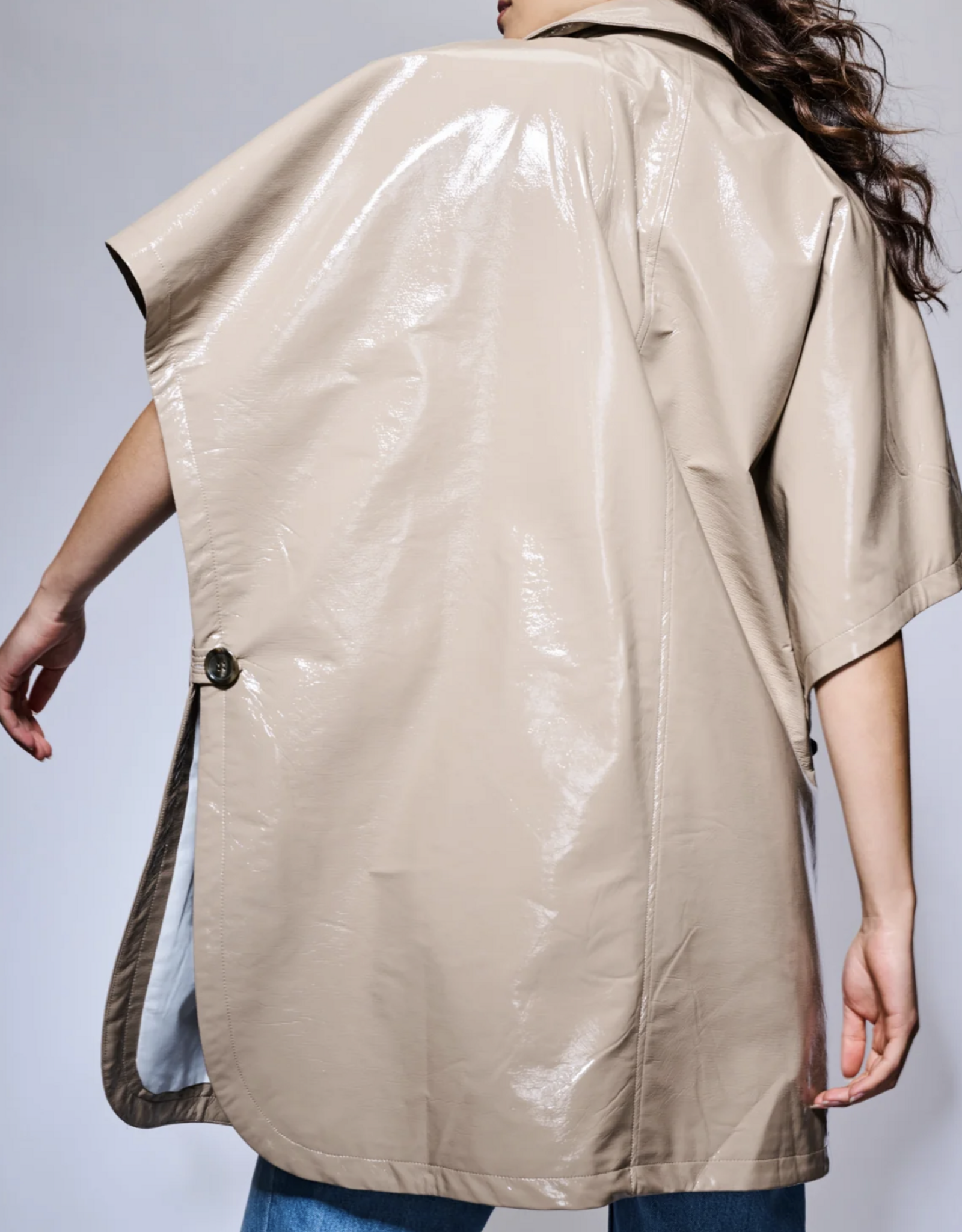 Mon Frac Cape-Style Coat 'Drops' - Beige - Mon Frac TU