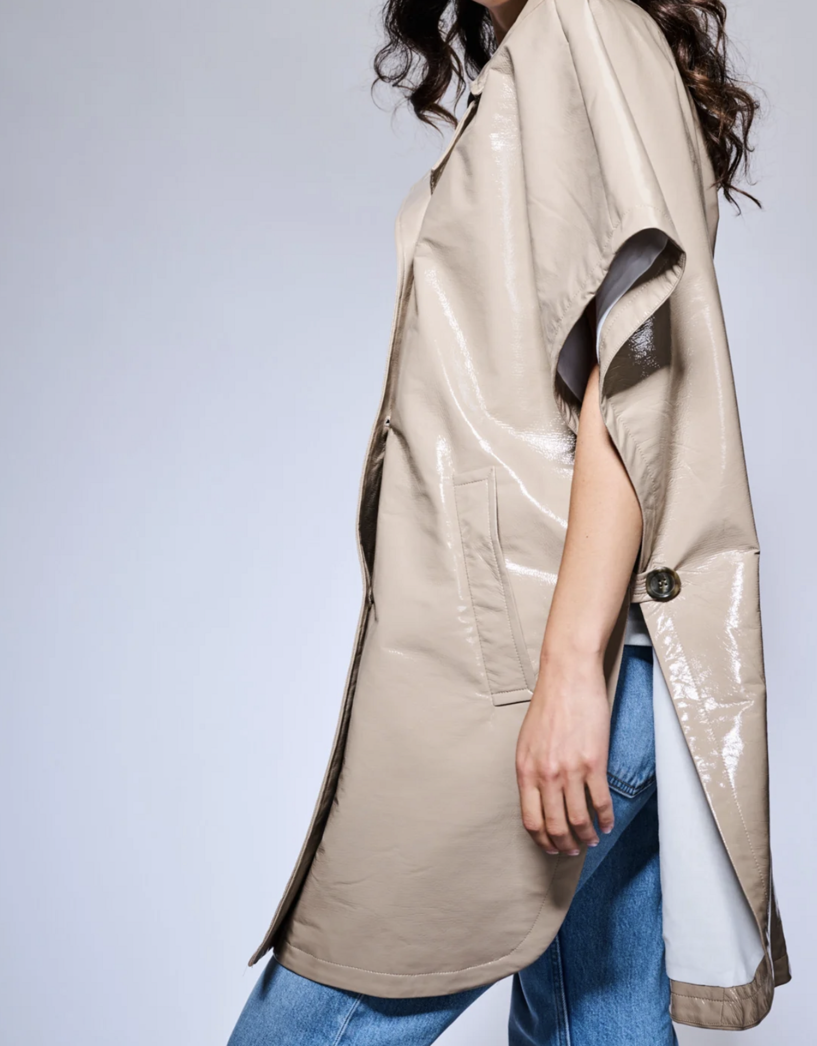 Mon Frac Cape-Style Coat 'Drops' - Beige - Mon Frac TU