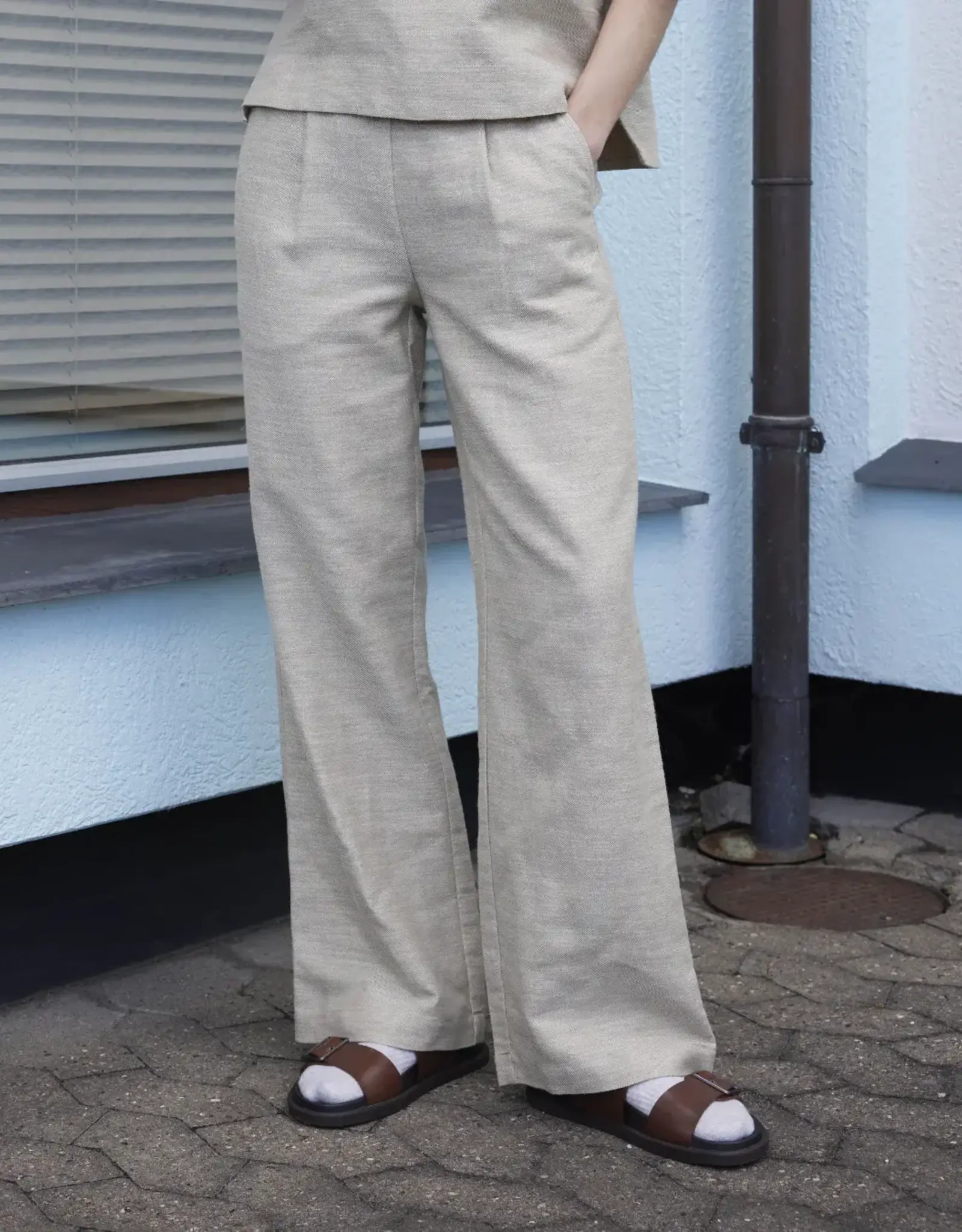 Esmé Studios Broek 'Kaya' - Brownie Melange - Esmé Studios