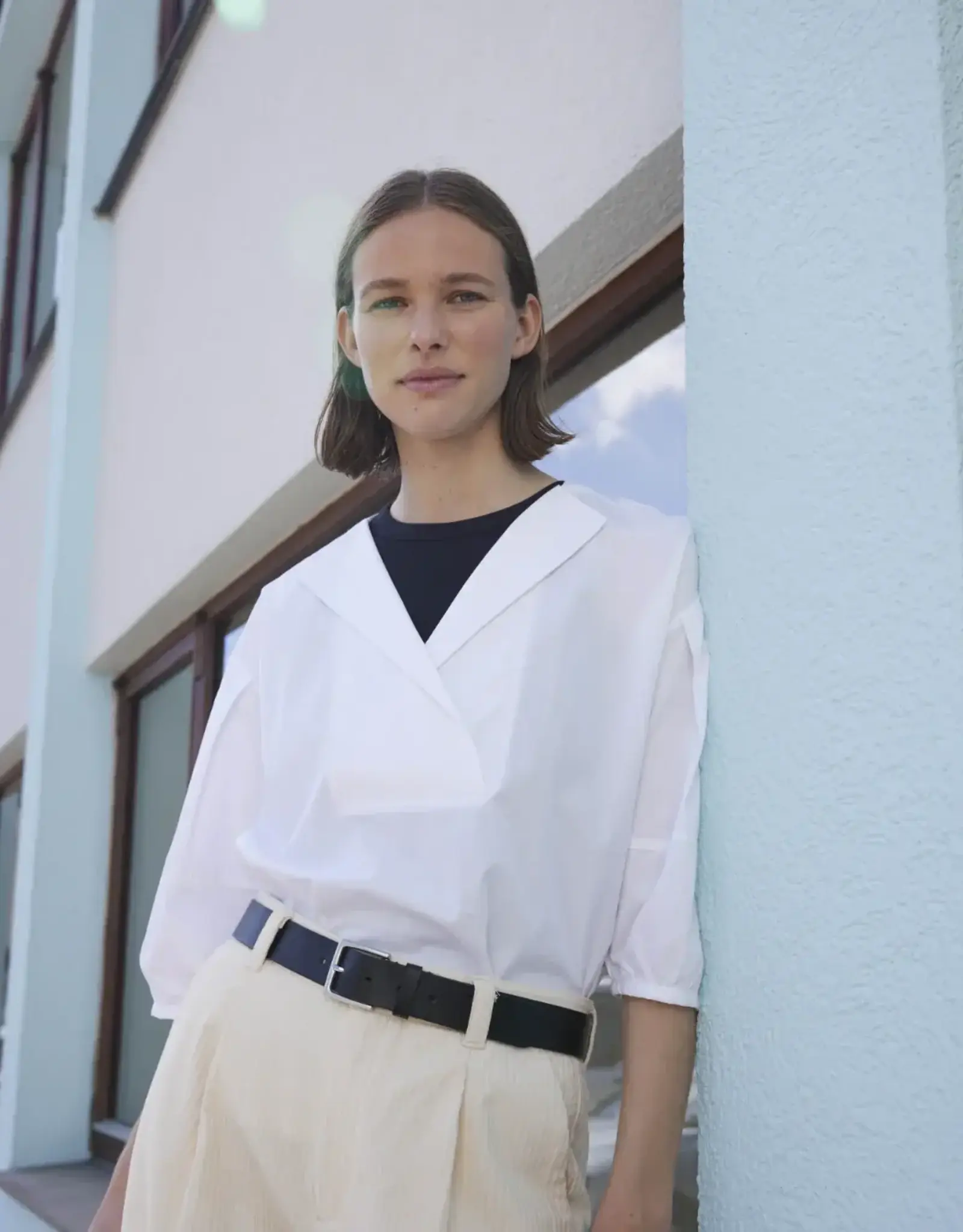 Esmé Studios Blouse 'Coral' - White - Esmé Studios