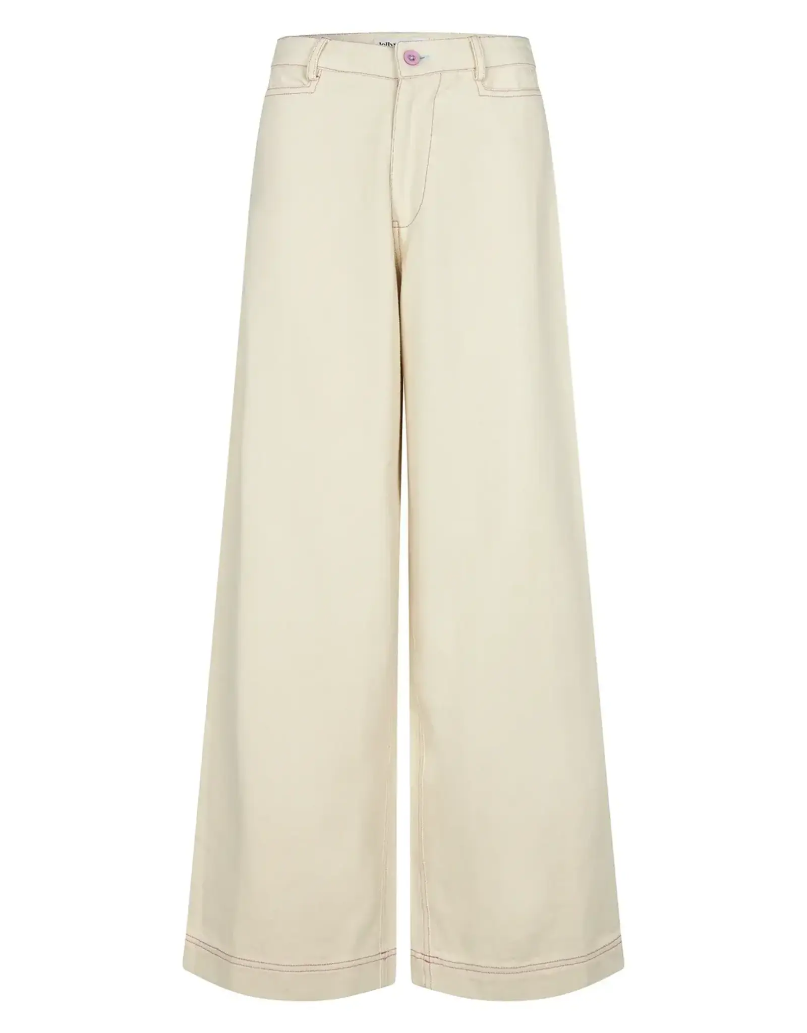 Lollys Laundry Broek 'Florida' - Creme - Lollys Laundry