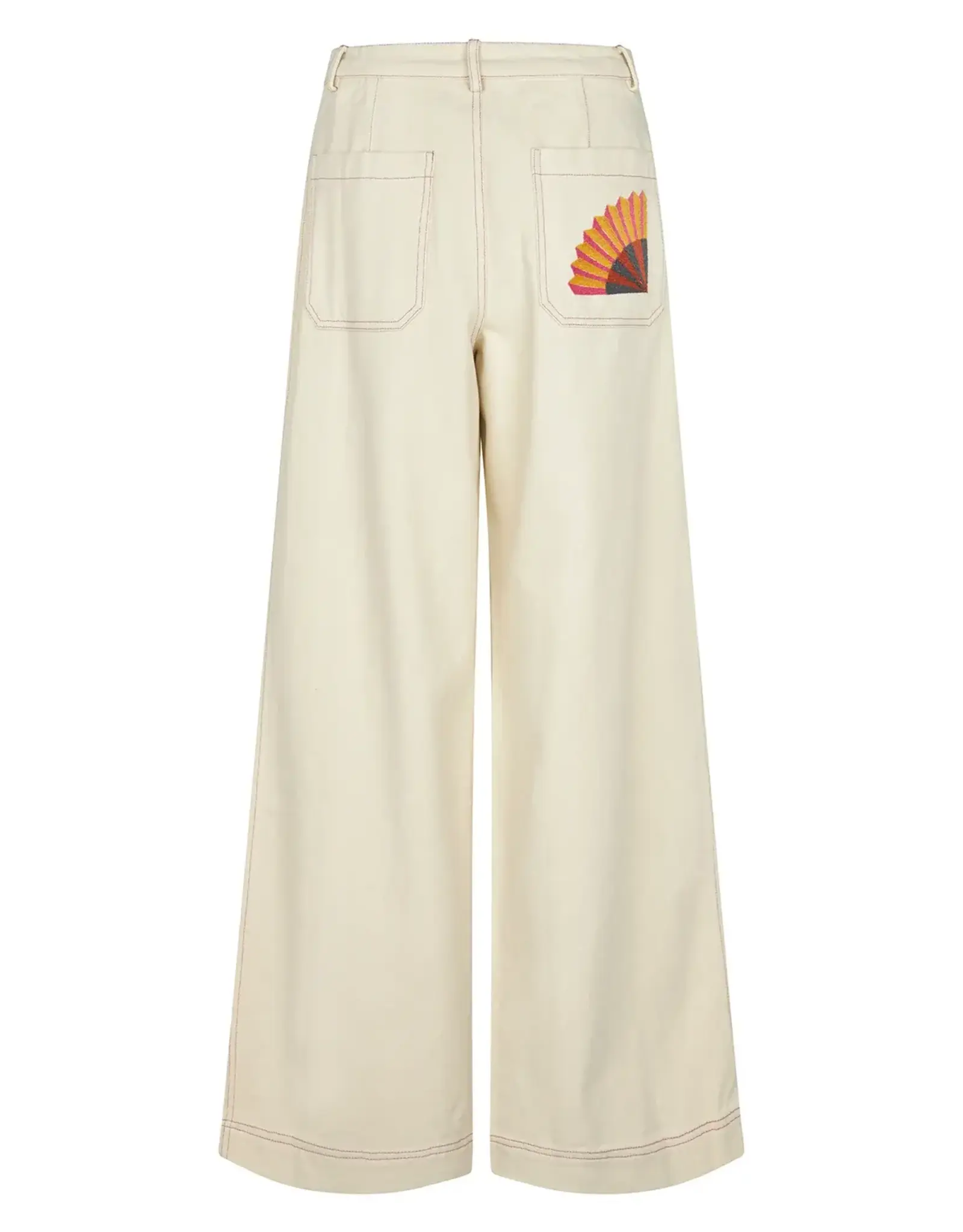Lollys Laundry Broek 'Florida' - Creme - Lollys Laundry