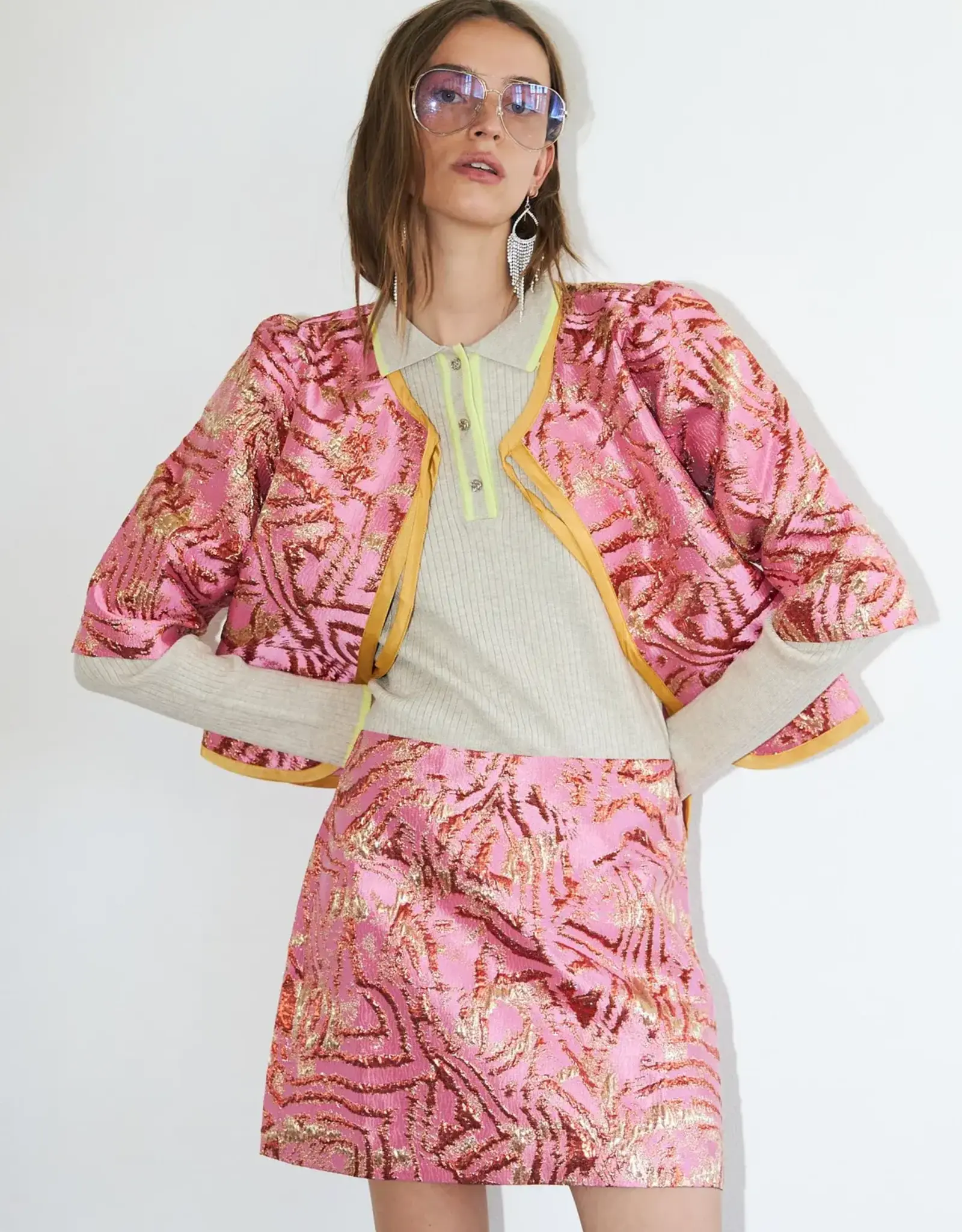 Lollys Laundry Short Jacket 'Trine' - Pink - Lollys Laundry