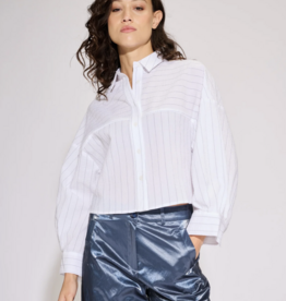 Bô-Dôme Blouse 'Sheryl' - Ecru Stripes  - Bô-Dôme