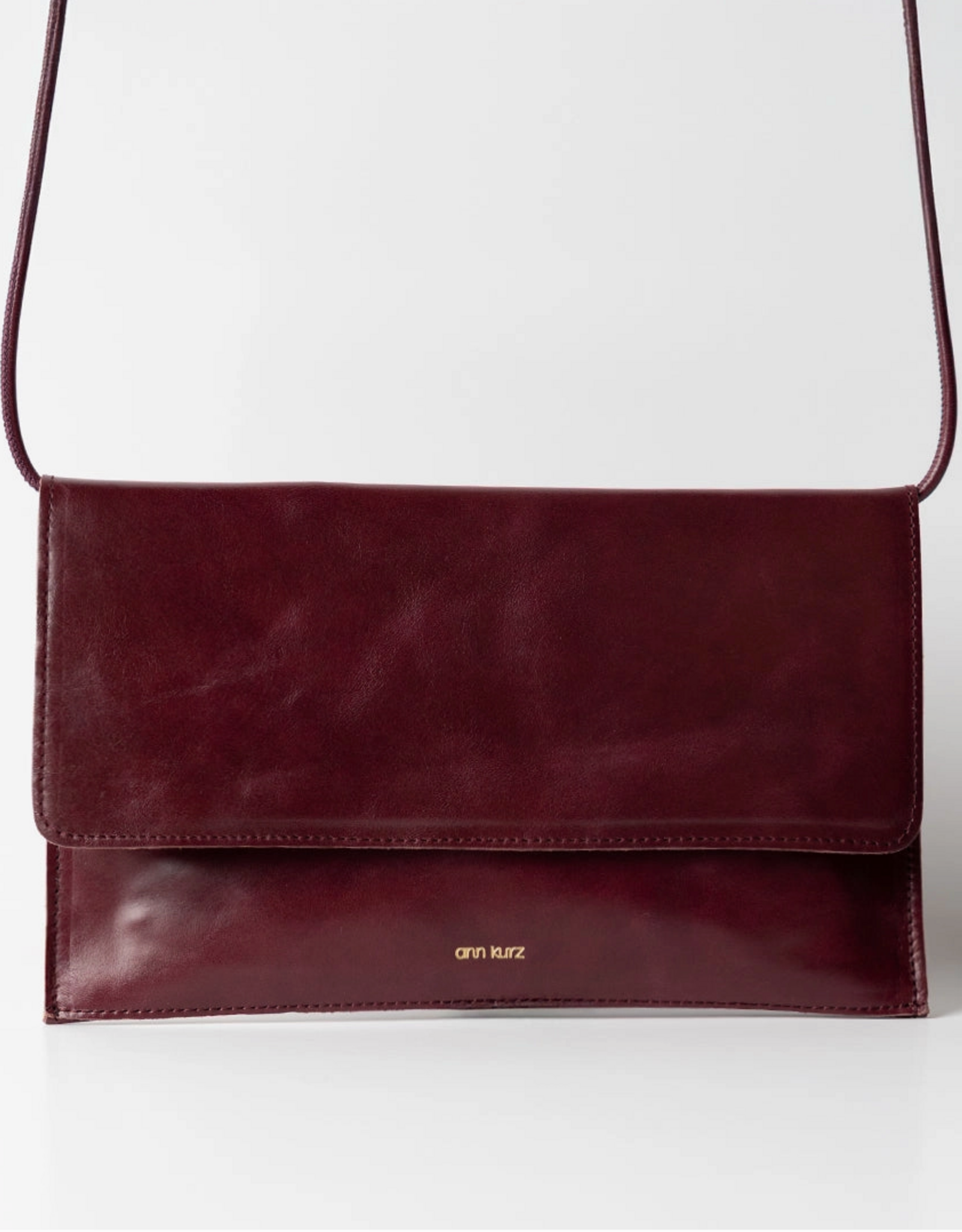 Anne Kurz Clutch Glanzend Nappa - Bordeaux