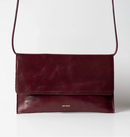 Anne Kurz Clutch Glanzend Nappa - Bordeaux