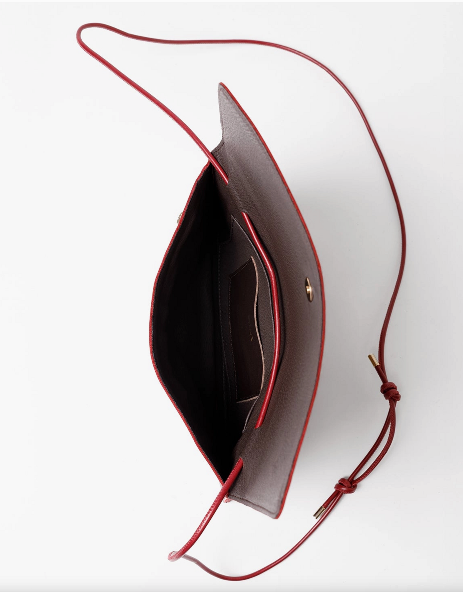 Anne Kurz Clutch Glanzend Nappa - Bordeaux