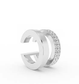 Billion Avenue OL Double Earcuff  - Silver - Billion Avenue