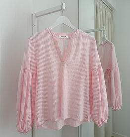 Bô-Dôme Blouse 'Raez' - Pink Stripe  - Bô-Dôme