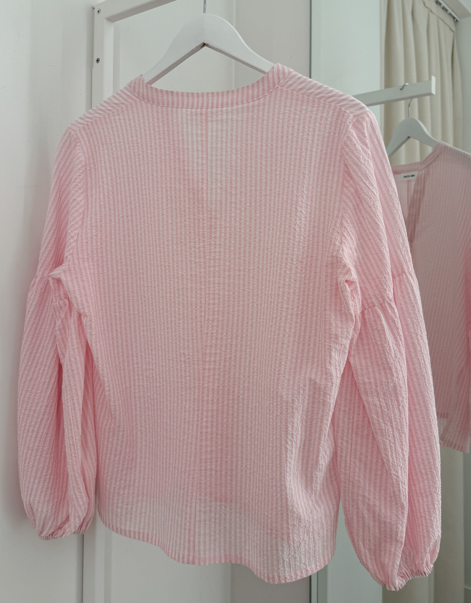 Bô-Dôme Blouse 'Raez' - Pink Stripe  - Bô-Dôme