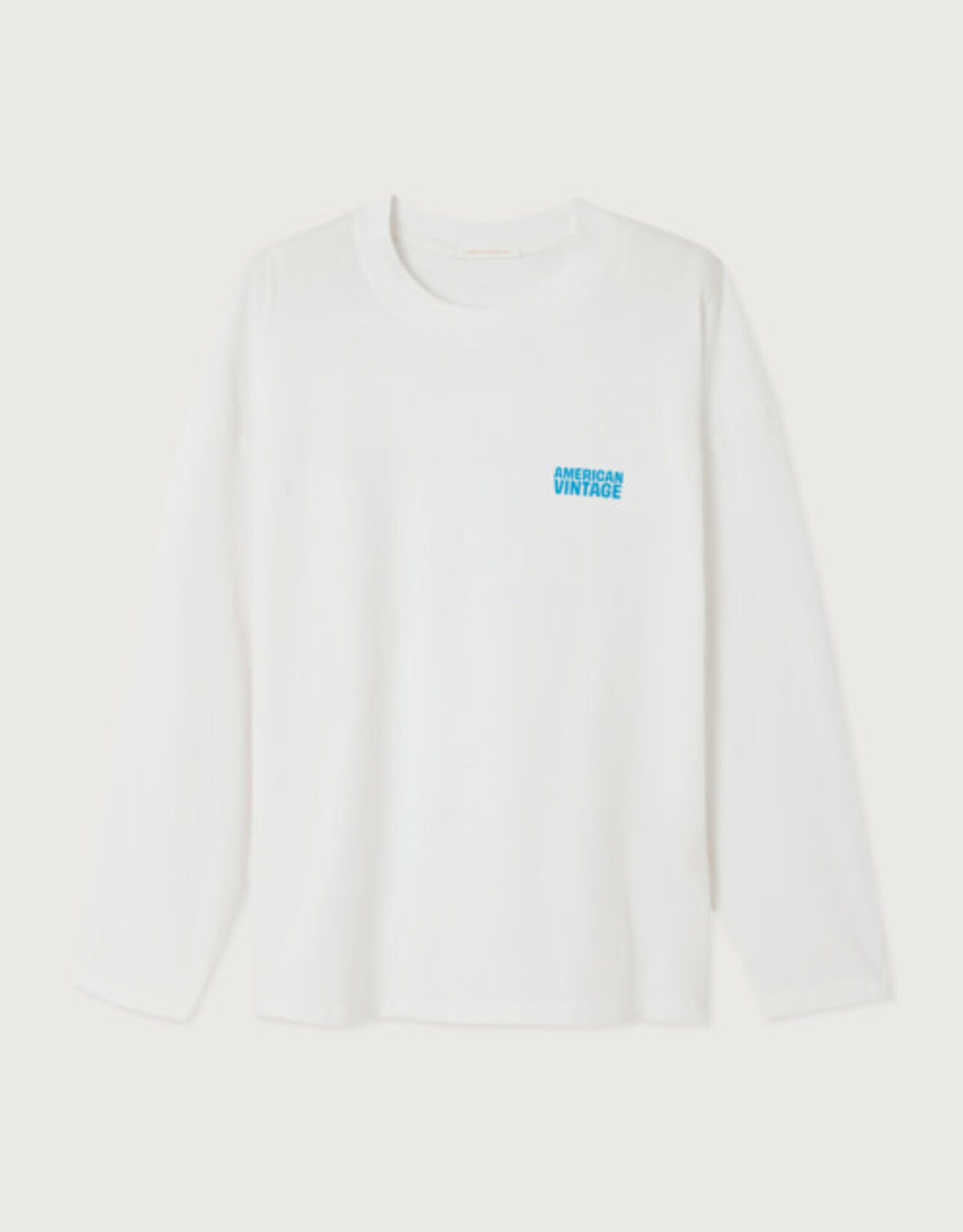 American Vintage T-Shirt Long Sleeve 'Gixy' - Blanc - Gix02C -  American Vintage