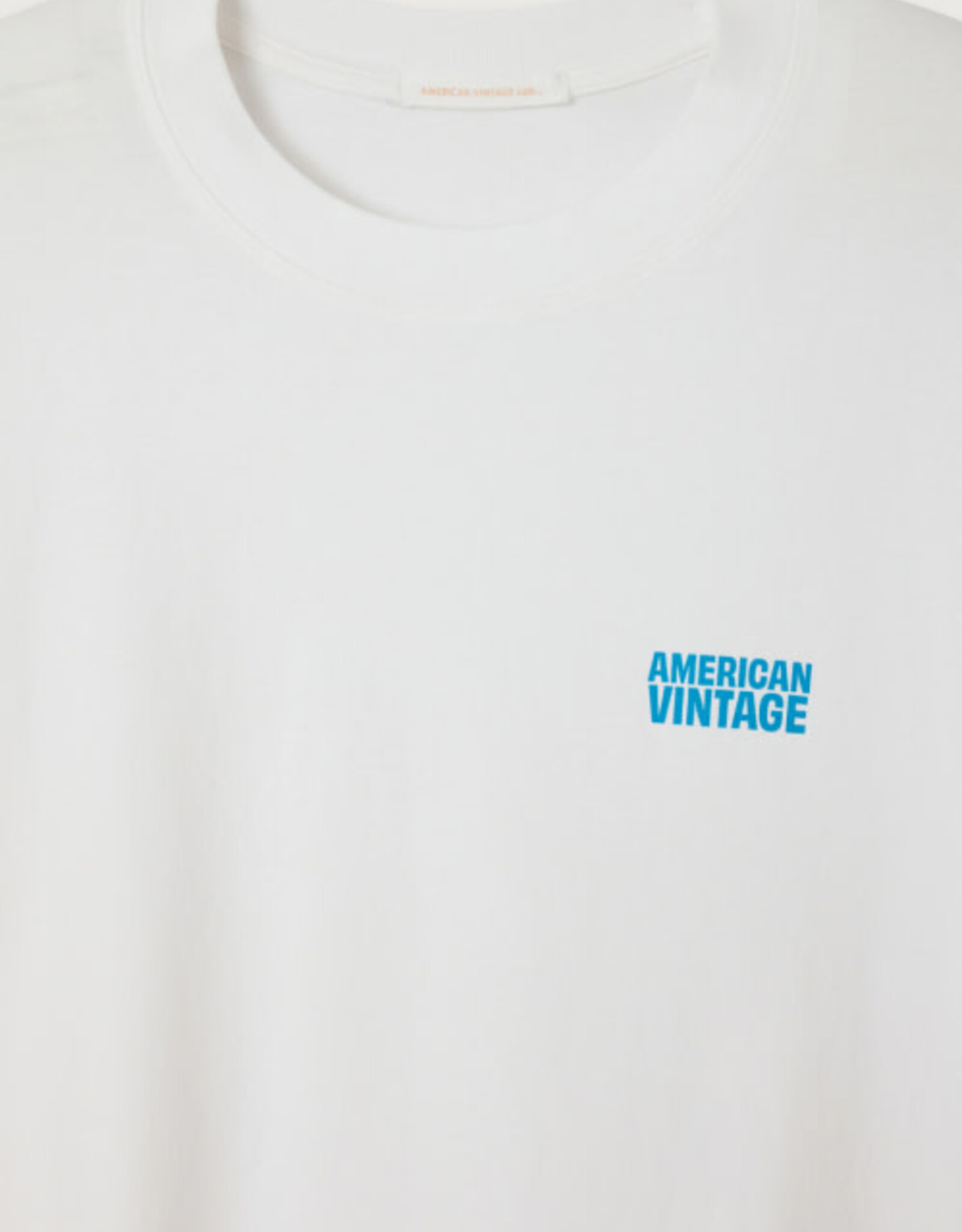 American Vintage T-Shirt Long Sleeve 'Gixy' - Blanc - Gix02C -  American Vintage