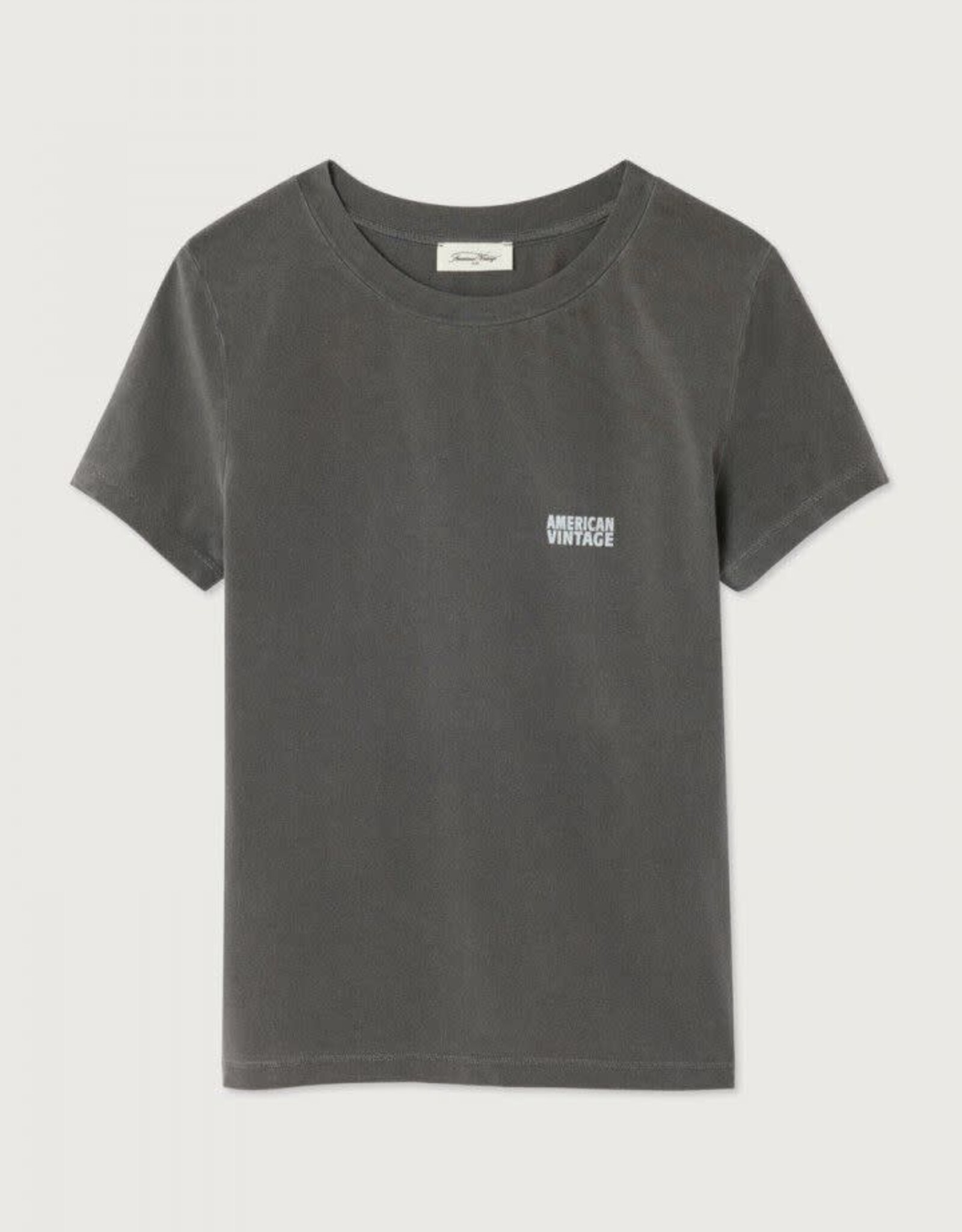 American Vintage T-shirt Korte Mouw 'Pymaz' -Carbone Vintage - Pym02C - American Vintage