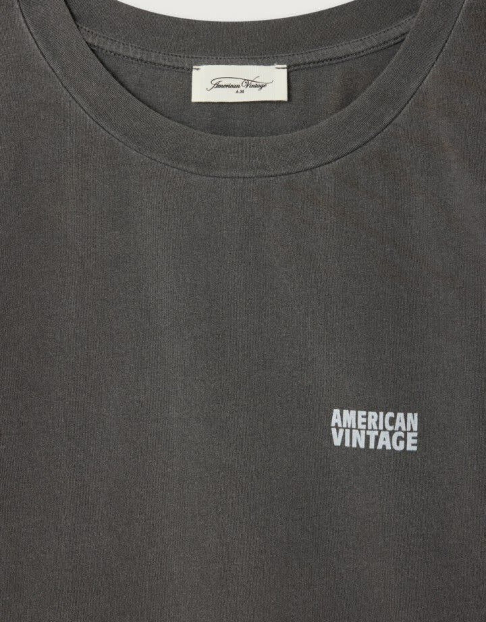 American Vintage T-shirt Korte Mouw 'Pymaz' -Carbone Vintage - Pym02C - American Vintage