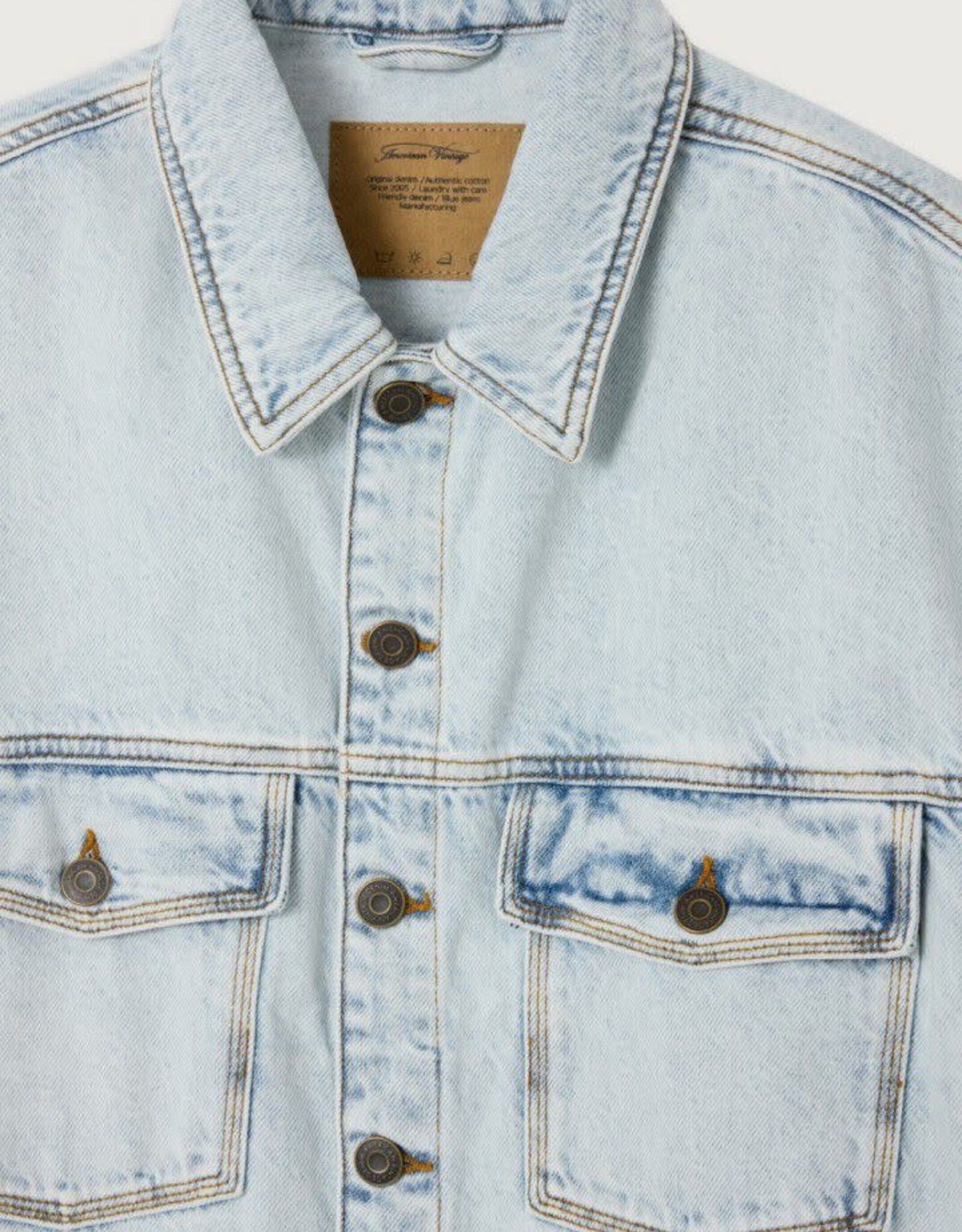 American Vintage Jeansvest 'Joybird' - Winter Bleached - Joy16L - American Vintage