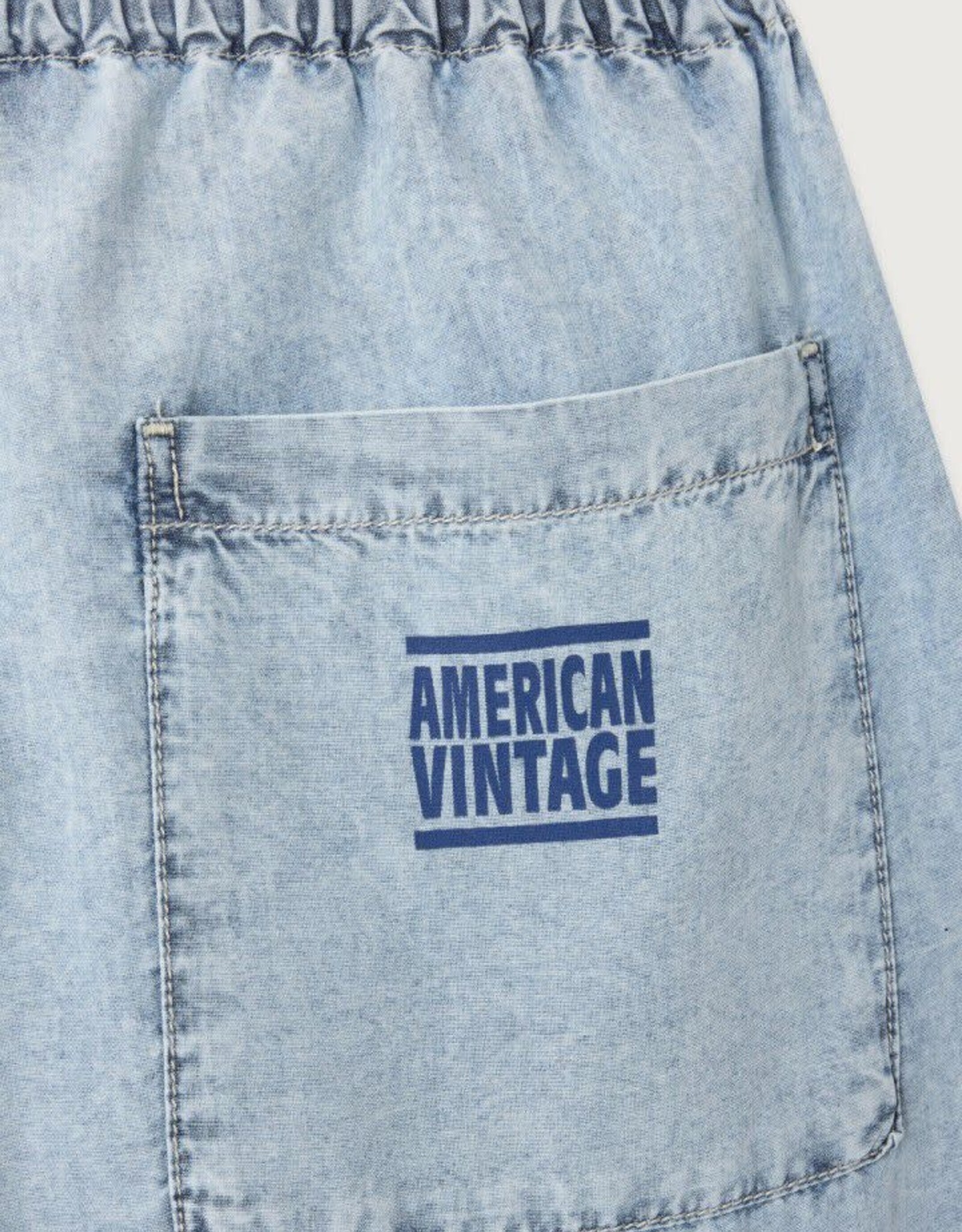 American Vintage Broek 'Paybou' - Blue Snow - Pay10B -  American Vintage
