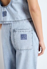 American Vintage Broek 'Paybou' - Blue Snow - Pay10B -  American Vintage