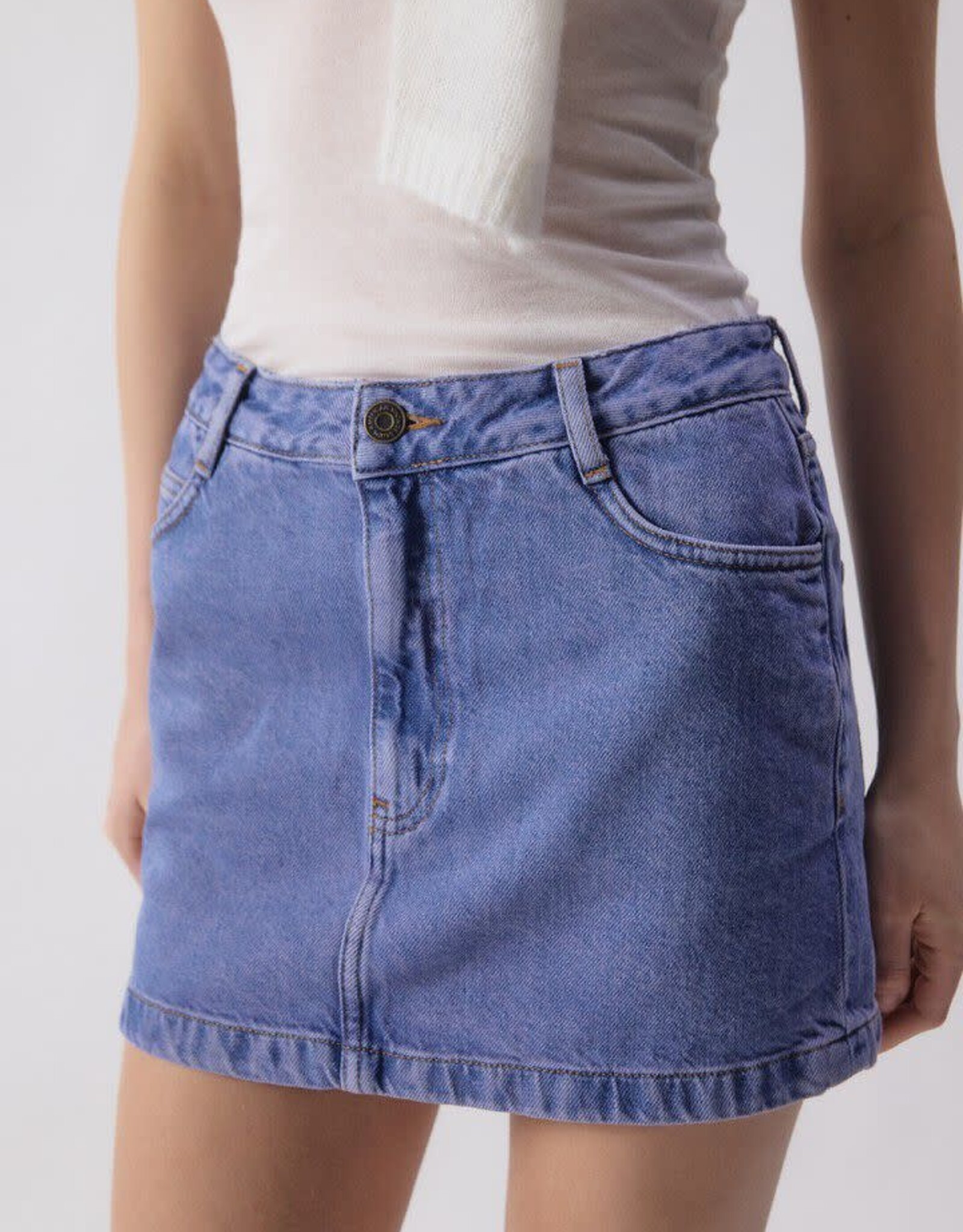 American Vintage Jeansrokje 'Joybird' - Pink Blue - Joy13G -  American Vintage