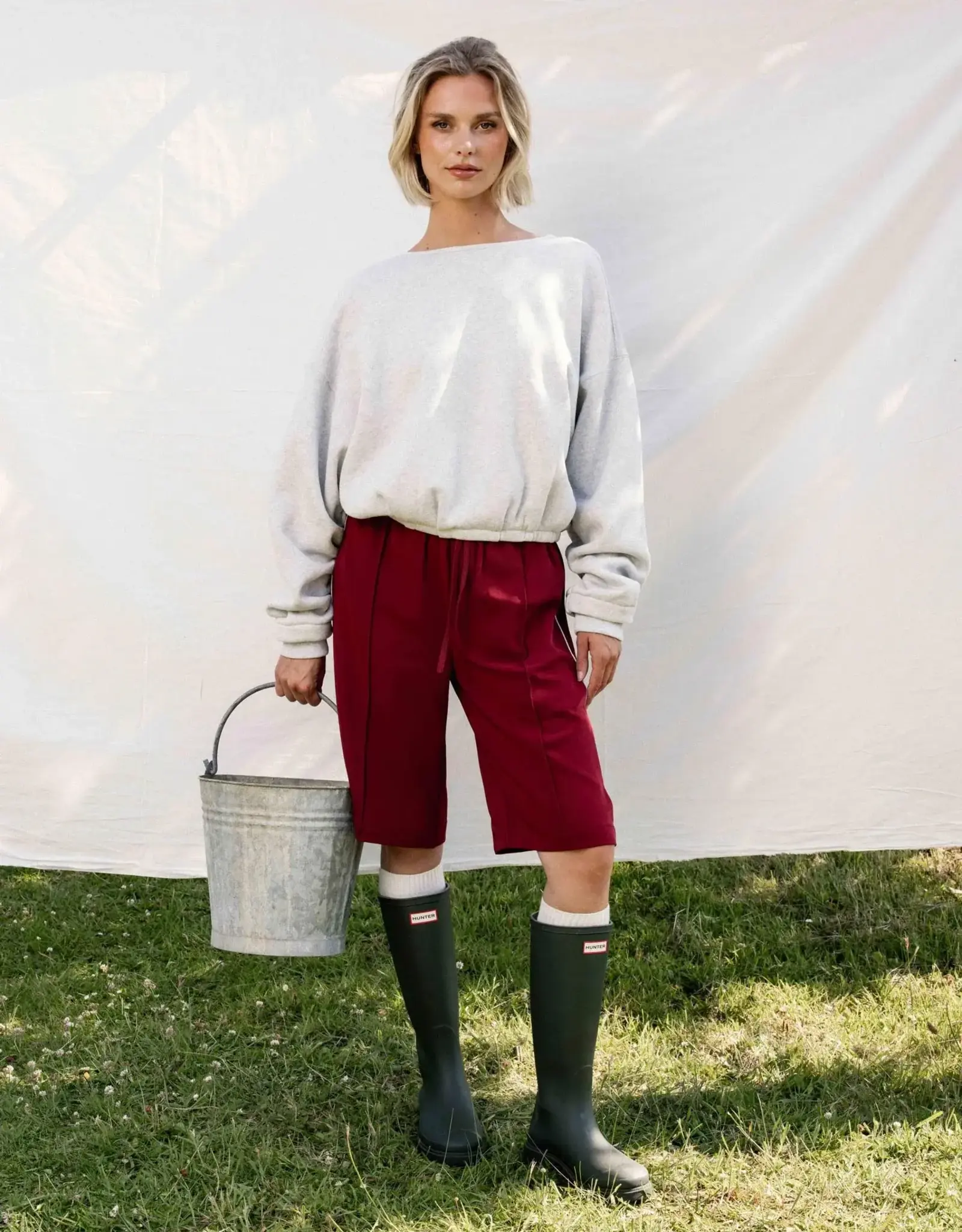 Catwalk Junkie Sweater 'Back Detailed' - Light Grey Melange - Catwalk Junkie