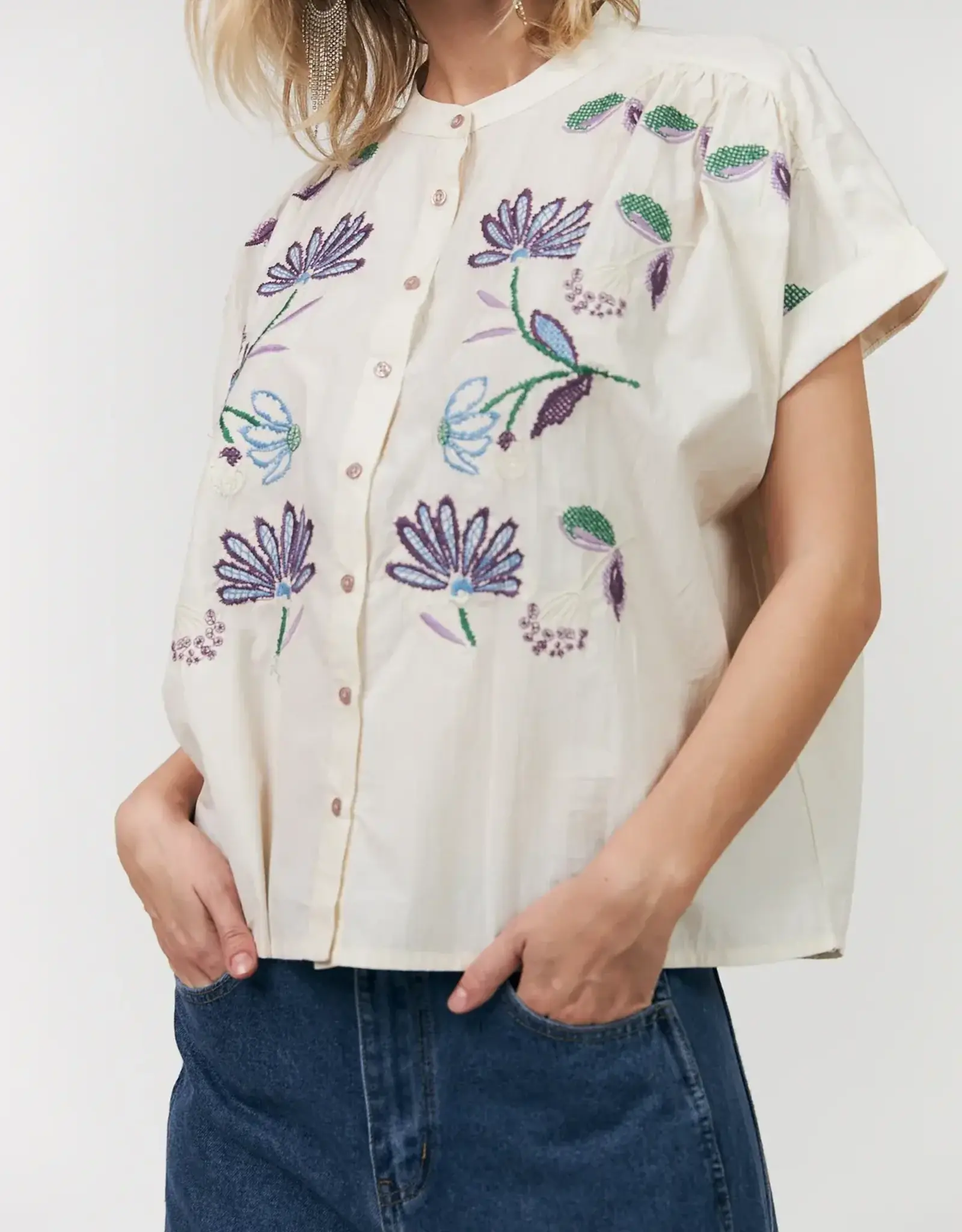 Lollys Laundry Blouse 'Mya' - Creme - Lollys Laundry