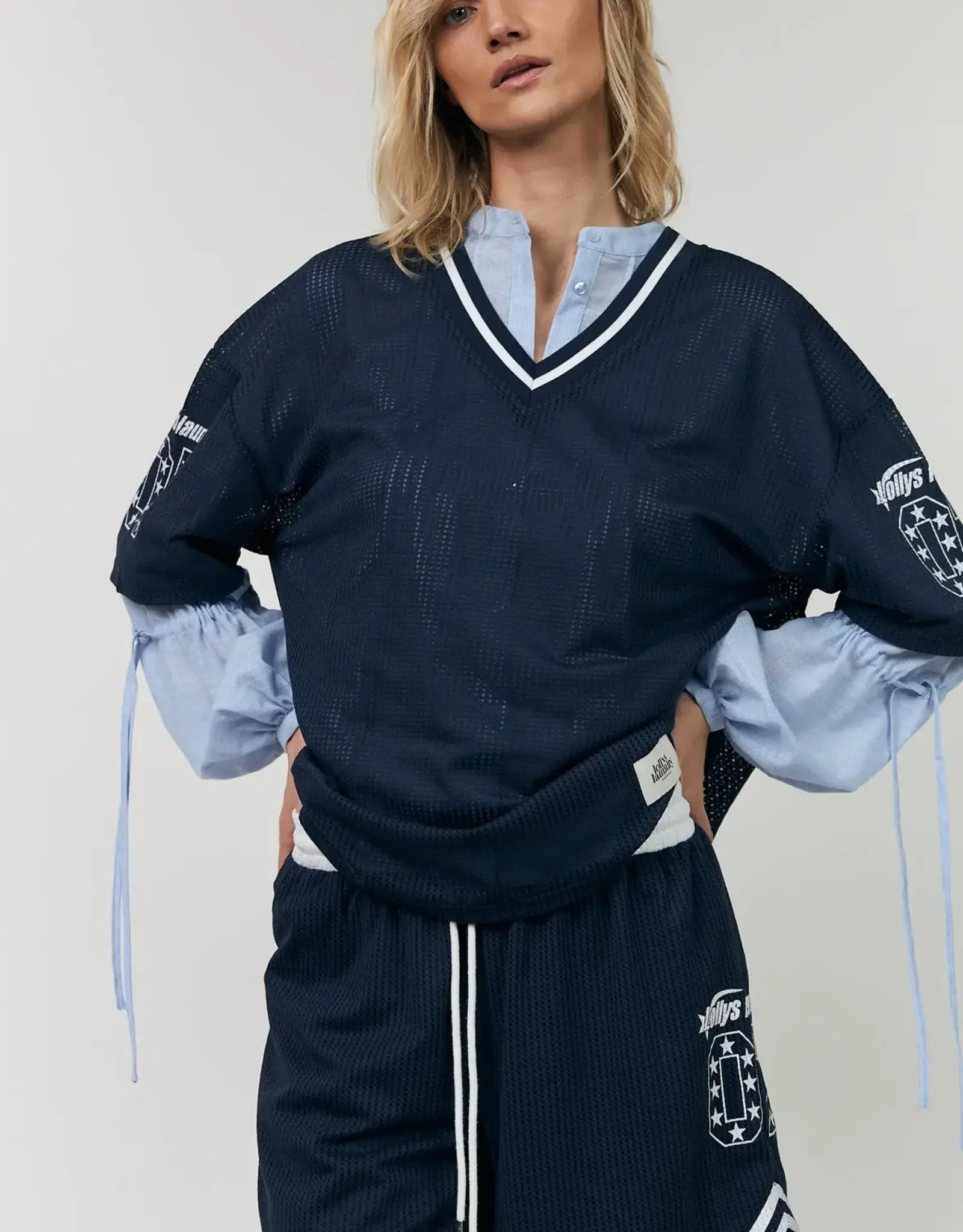 Lollys Laundry Sports Tee 'Kamilla' - Dark Blue - Lollys Laundry