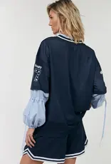 Lollys Laundry Sports Tee 'Kamilla' - Dark Blue - Lollys Laundry