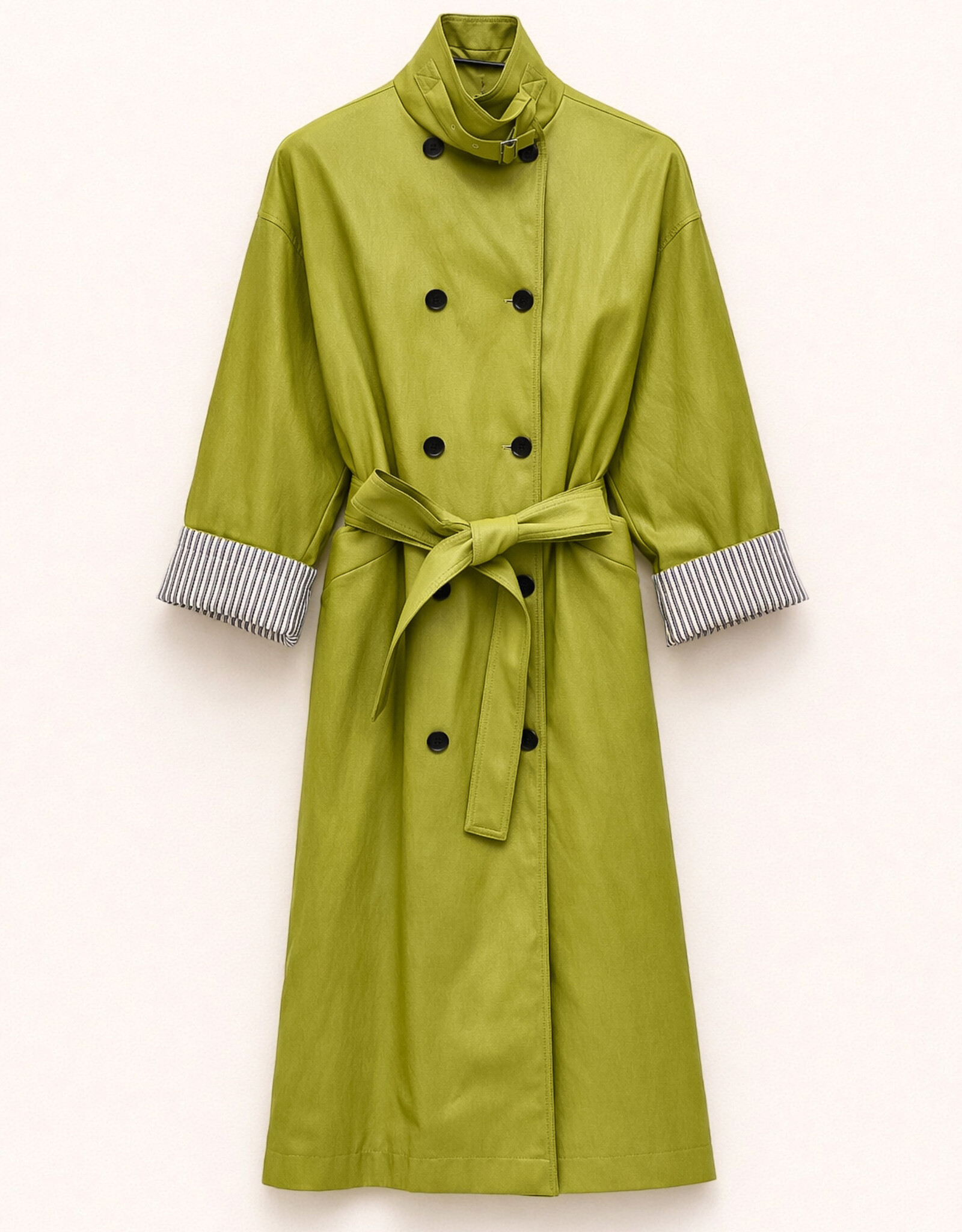 The Golden House Lum Trench 'Leah' - Verde Olive