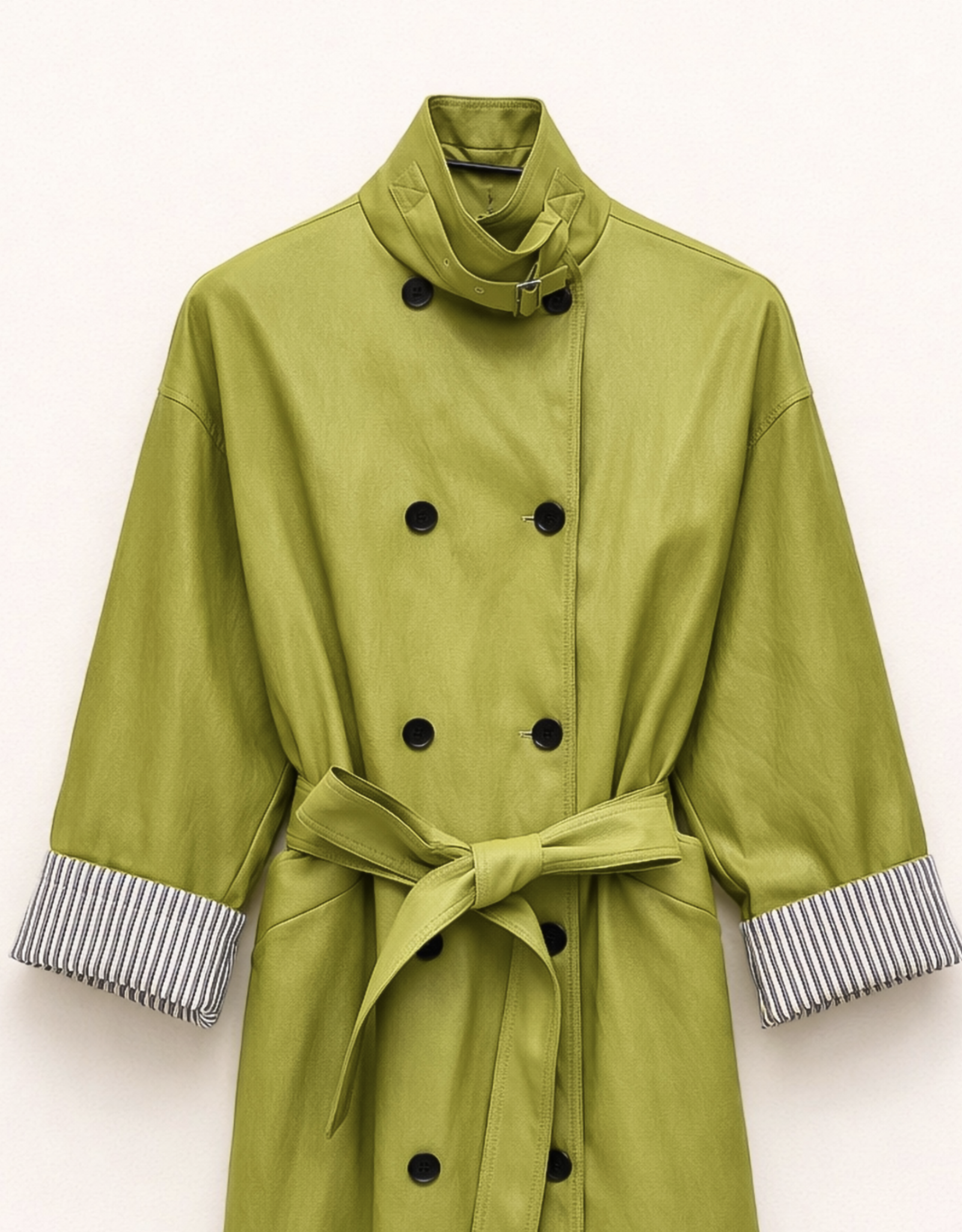 The Golden House Lum Trench 'Leah' - Verde Olive