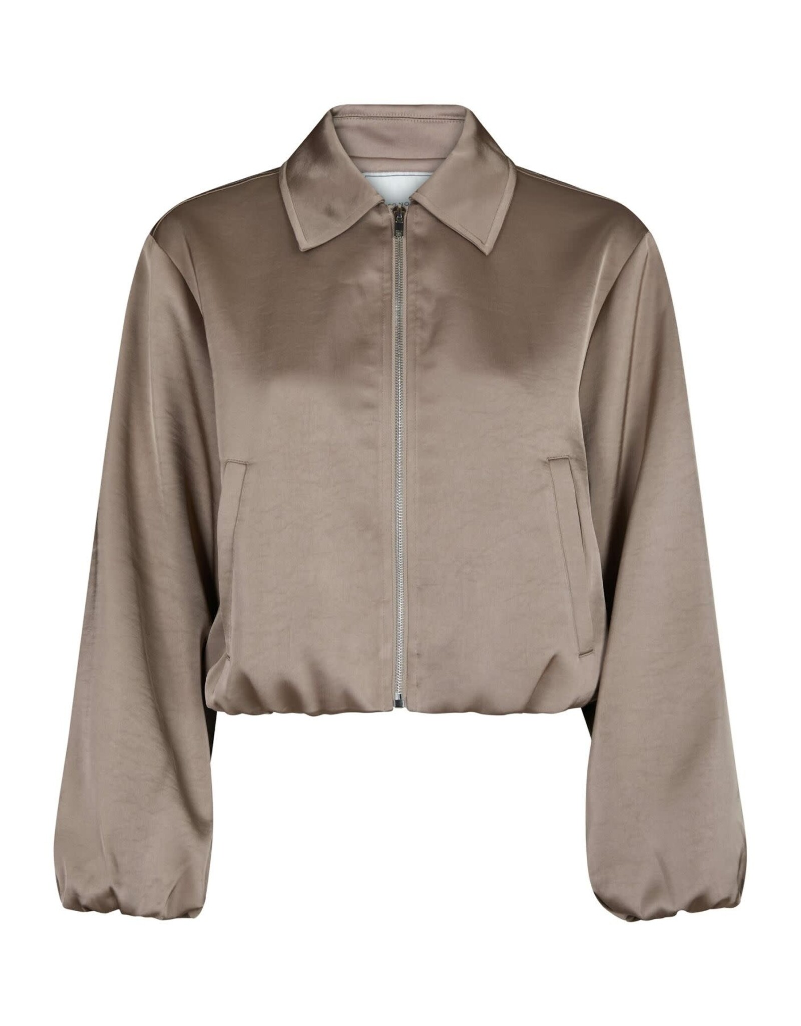 Jacket Heavy Sateen 'Denielle' - Dark Taupe - Neo Noir