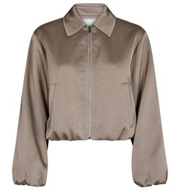 Jacket Heavy Sateen 'Denielle' - Dark Taupe - Neo Noir