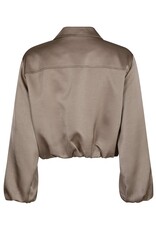 Jacket Heavy Sateen 'Denielle' - Dark Taupe - Neo Noir