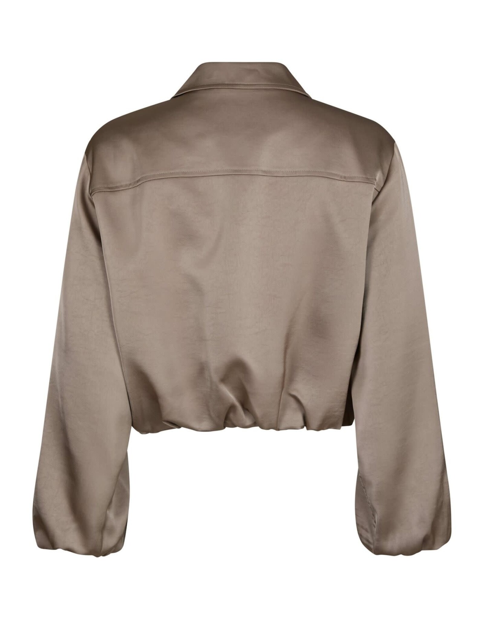 Jacket Heavy Sateen 'Denielle' - Dark Taupe - Neo Noir