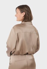 Jacket Heavy Sateen 'Denielle' - Dark Taupe - Neo Noir