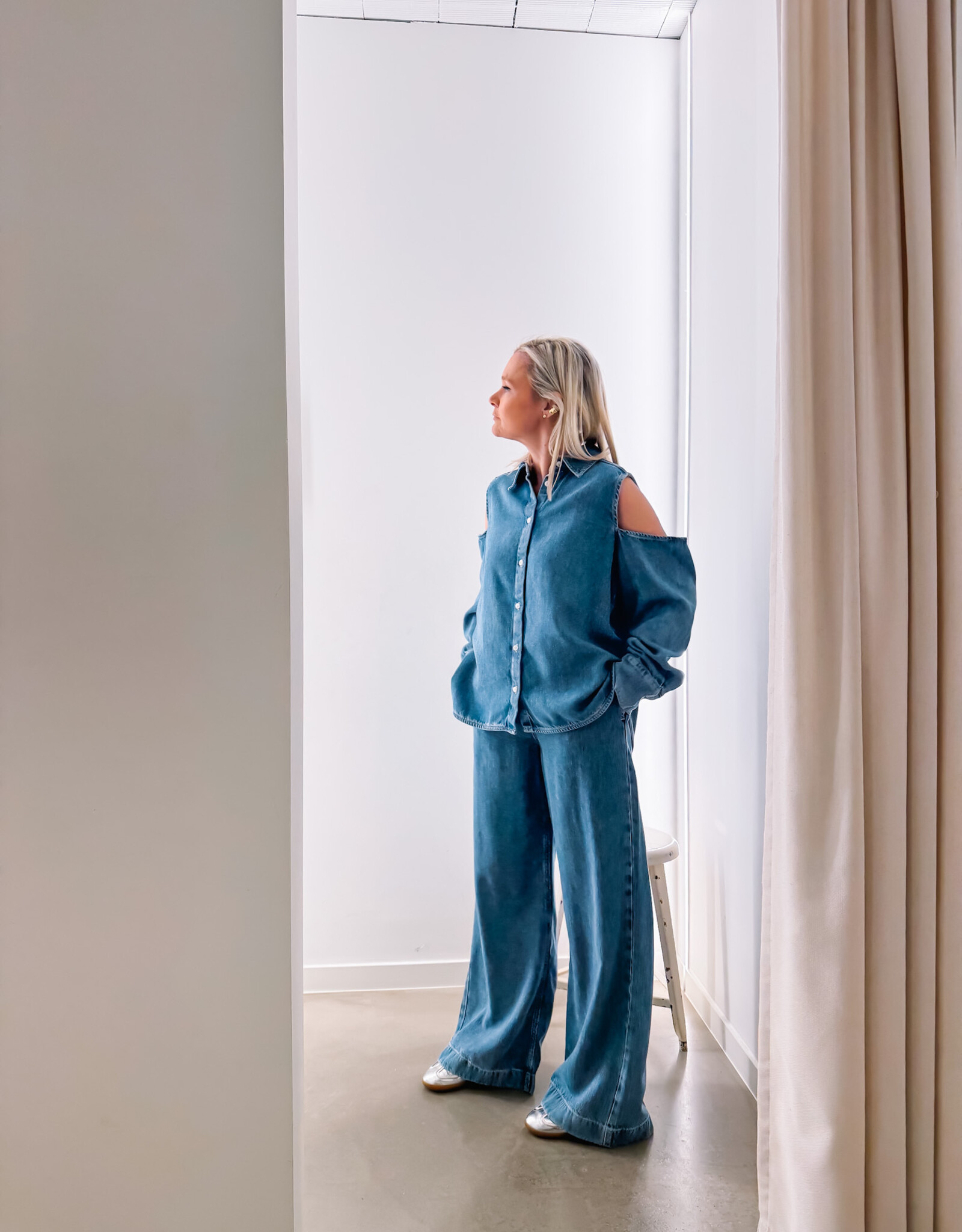 Catwalk Junkie Broek Denim 'Jogger' - Blue - Catwalk Junkie