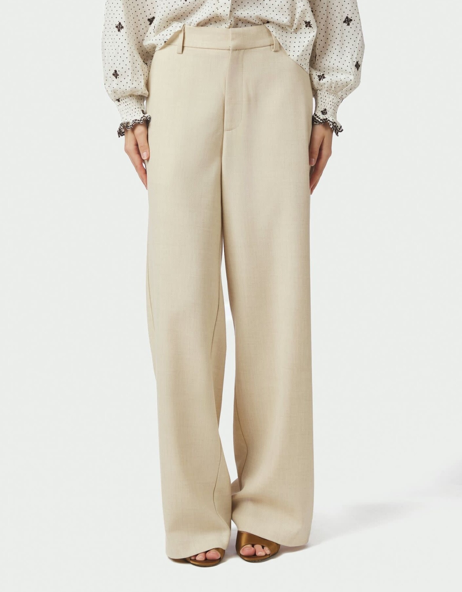 Broek Melange 'Emmett' - Beige Melange - Neo Noir