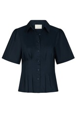 Blouse Poplin 'Balara' - Navy - Neo Noir