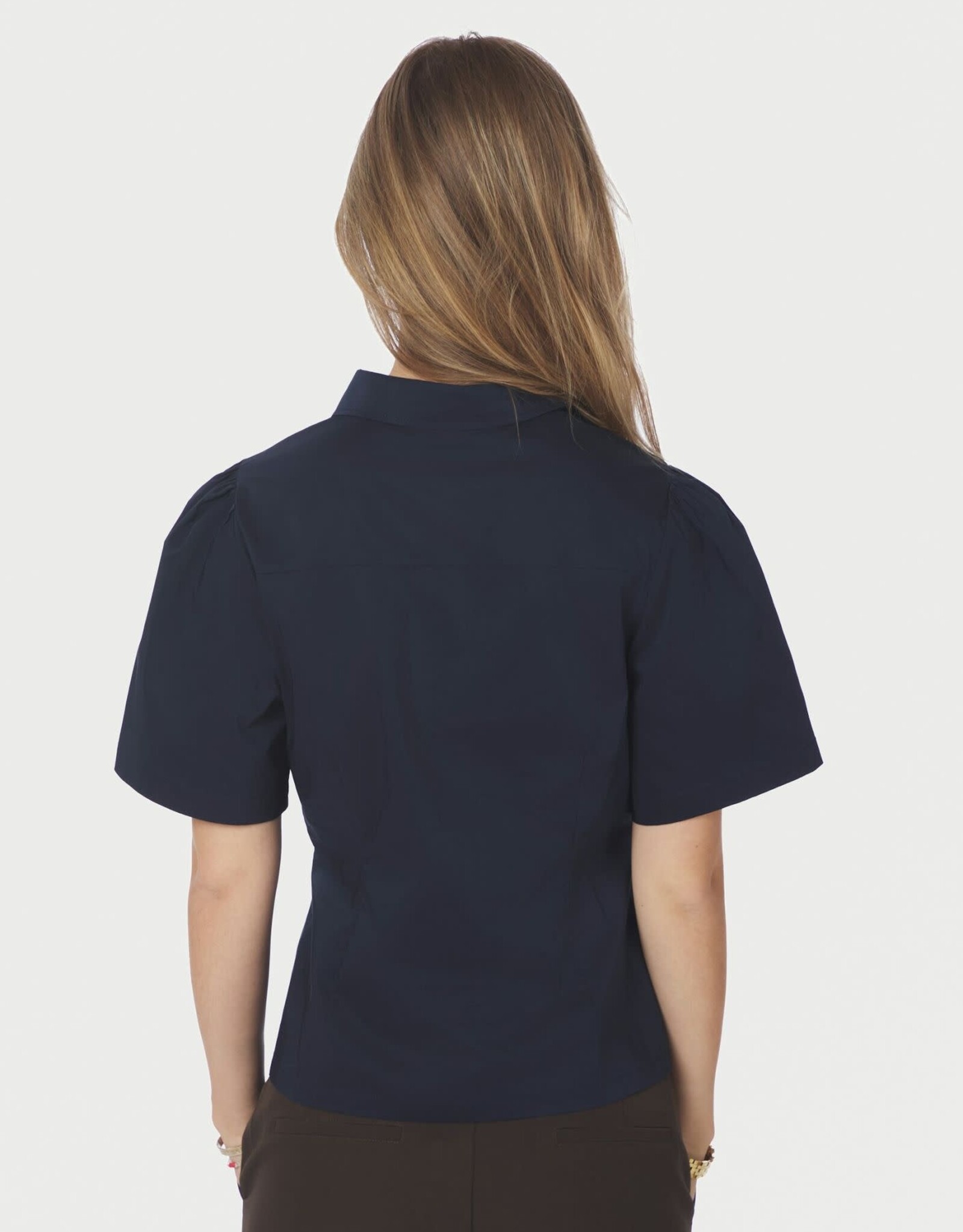 Blouse Poplin 'Balara' - Navy - Neo Noir