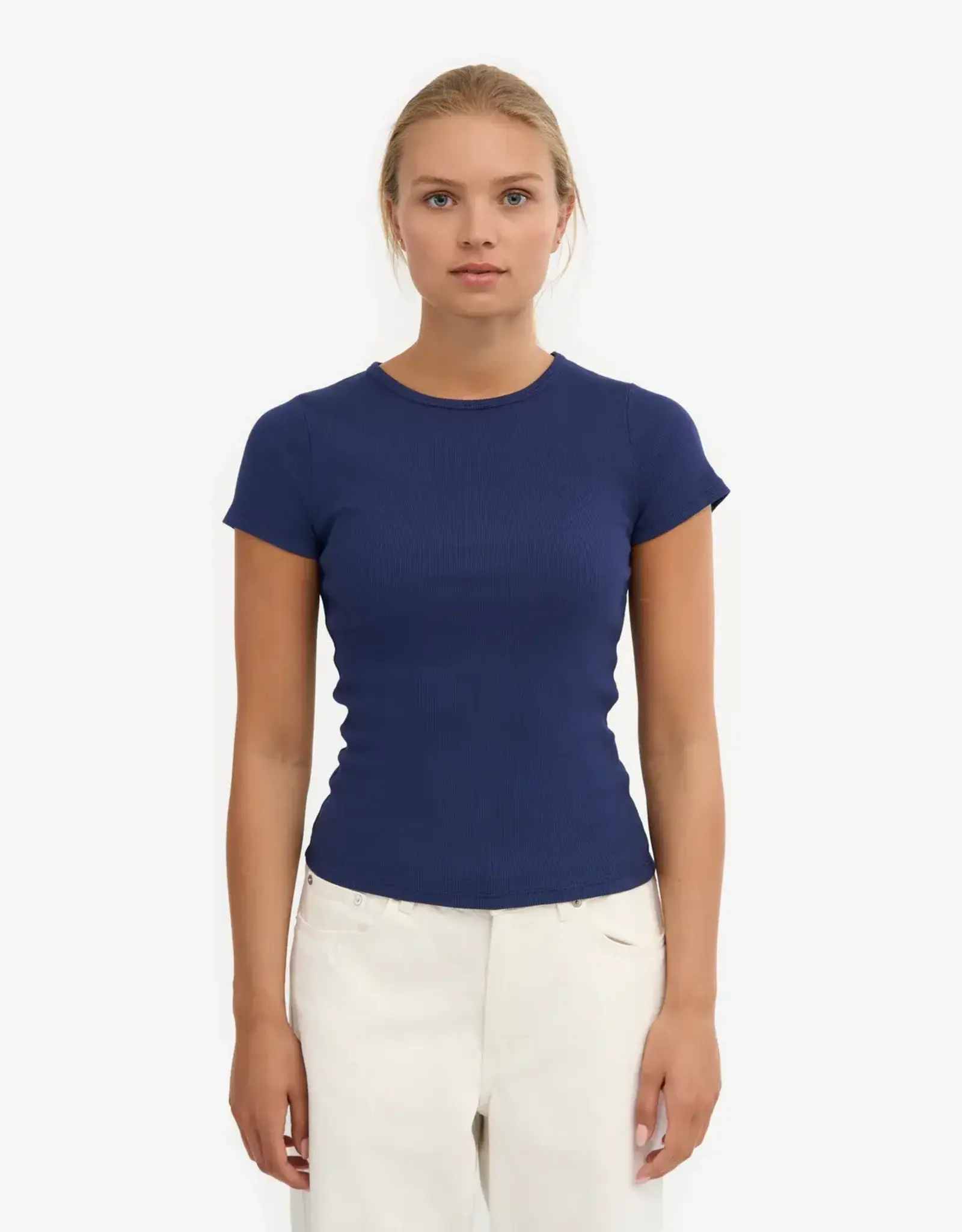 Colorful Standard T-Shirt 'Organic Rib SS' - Marine Blue  - Colorful Standard