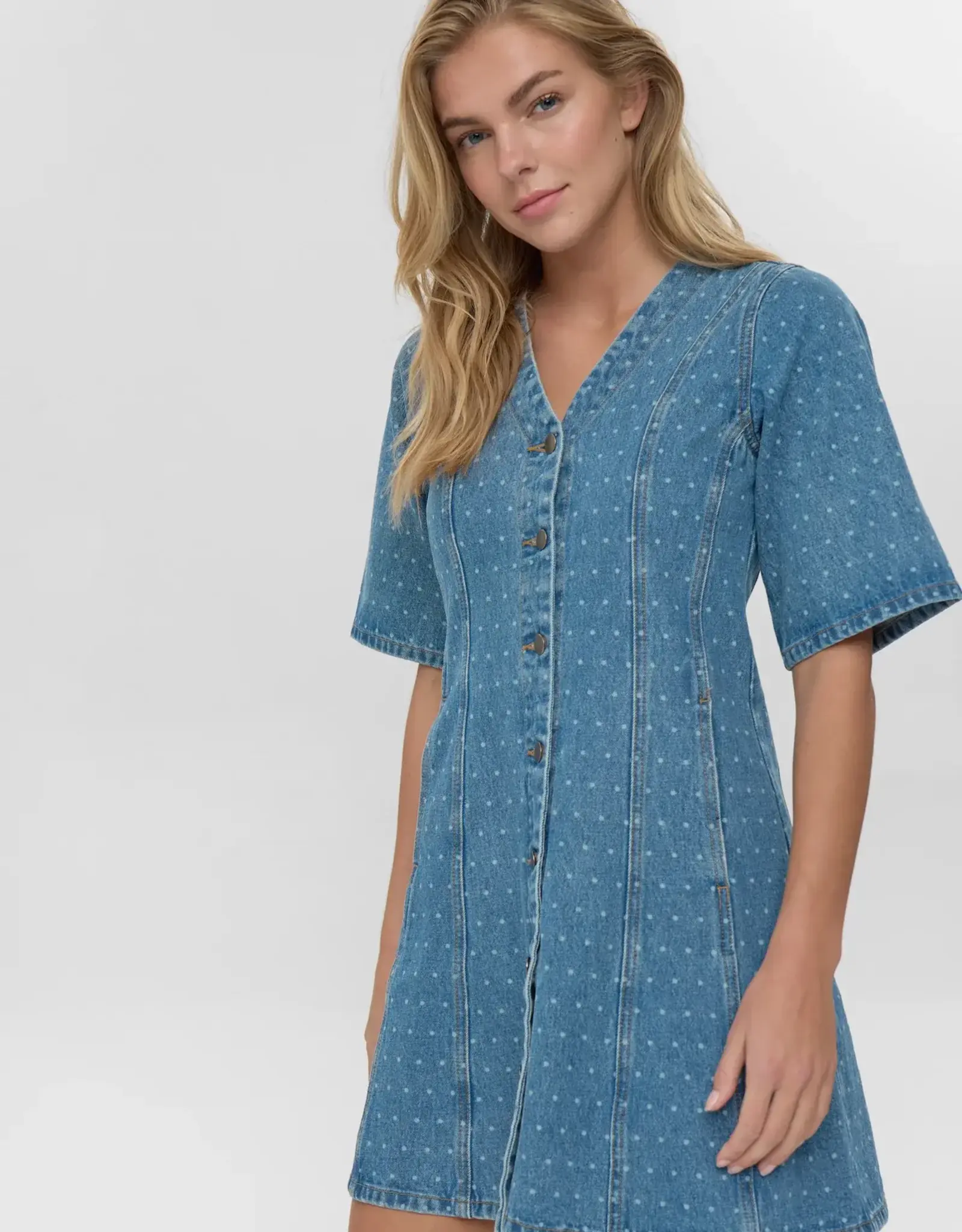 Moves Jurk 'Miriami' - Medium Blue - Moves