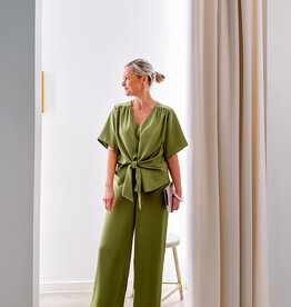 Blouse Heavy Sateen 'Casadia' - Sage Green - Neo Noir