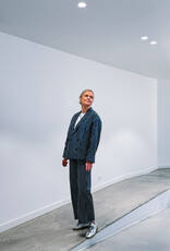 The Tiny Big Sister Blazer 'Striped Twill' - Navy - The Tiny Big Sister