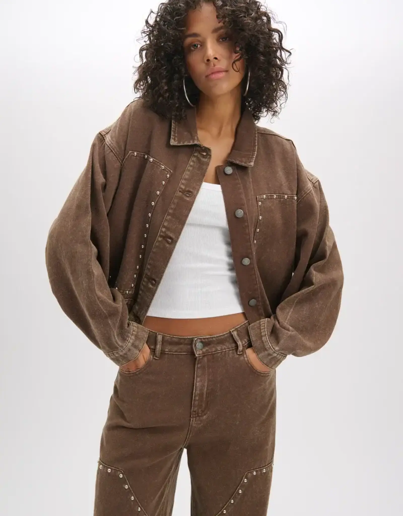 Refined Department Jacket 'Honni' - Brown - Refined Department